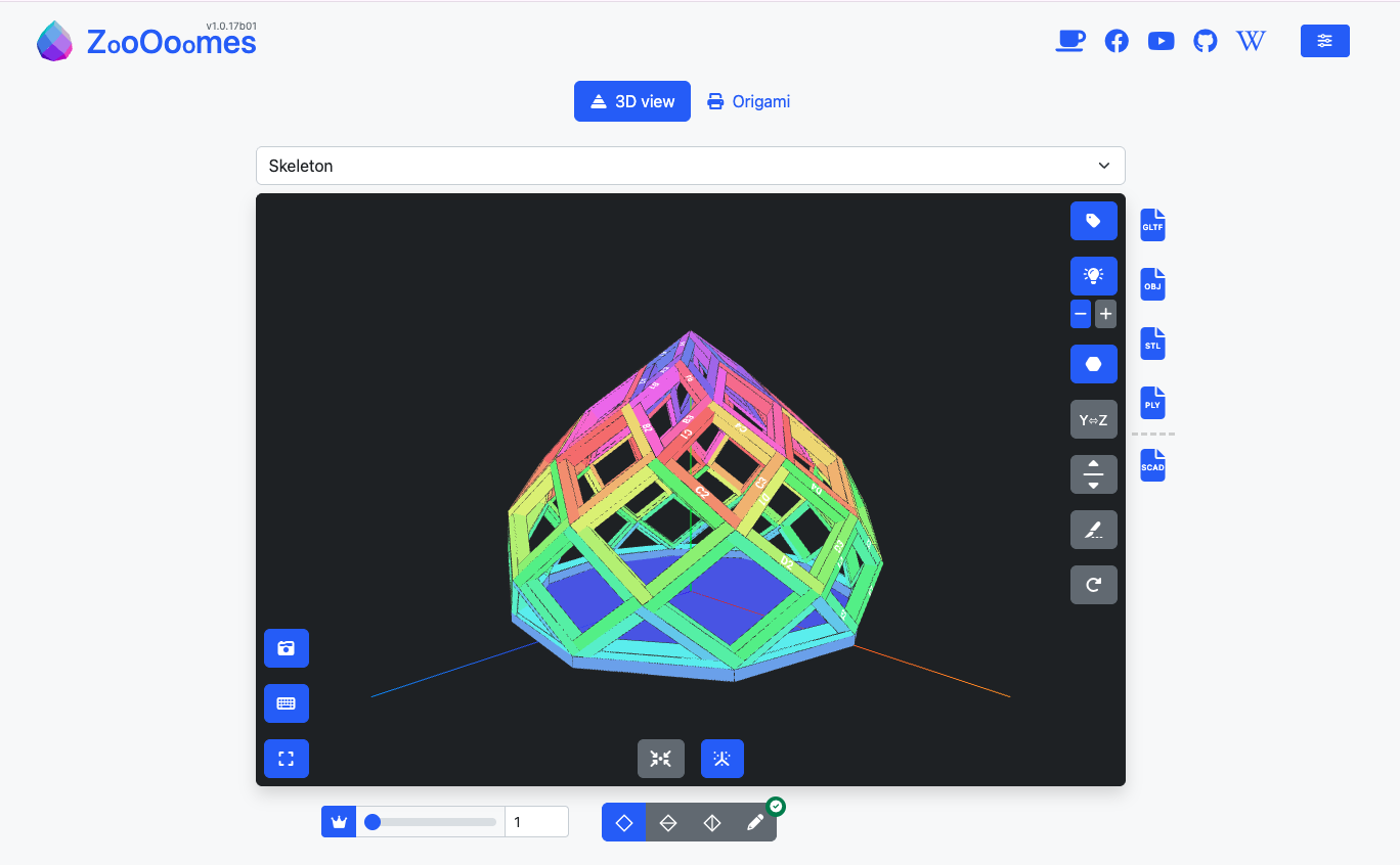 Z5omes 3D geometry interface